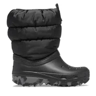 Buty dla chłopców - Śniegowce Crocs Crocs Classic Neo Puff Boot T 207683 Czarny - miniaturka - grafika 1