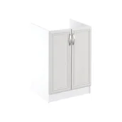 Szafki kuchenne - Szafka Dolna Stojąca Pod Zlewozmywak 2 Drzwi D60Z Sycylia White Gała Meble Sosna Andersen, Biały - miniaturka - grafika 1