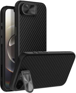 Etui Nillkin CarboProp Magnetic z osłoną na aparat i podstawką na iPhone 16e - czarne - Etui i futerały do telefonów - miniaturka - grafika 1