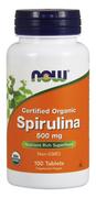 Suplementy naturalne - NOW Foods - Spirulina, Organic, 500mg, 100 tabletek - miniaturka - grafika 1