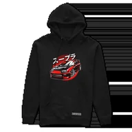 Odzież do sportów motorowych - Czarna bluza z kapturem Toyota Supra mk4 Red-M - miniaturka - grafika 1