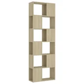 Regały - vidaXL Regał na książki/przegroda, dąb sonoma, 60x24x186 cm, płyta - miniaturka - grafika 1