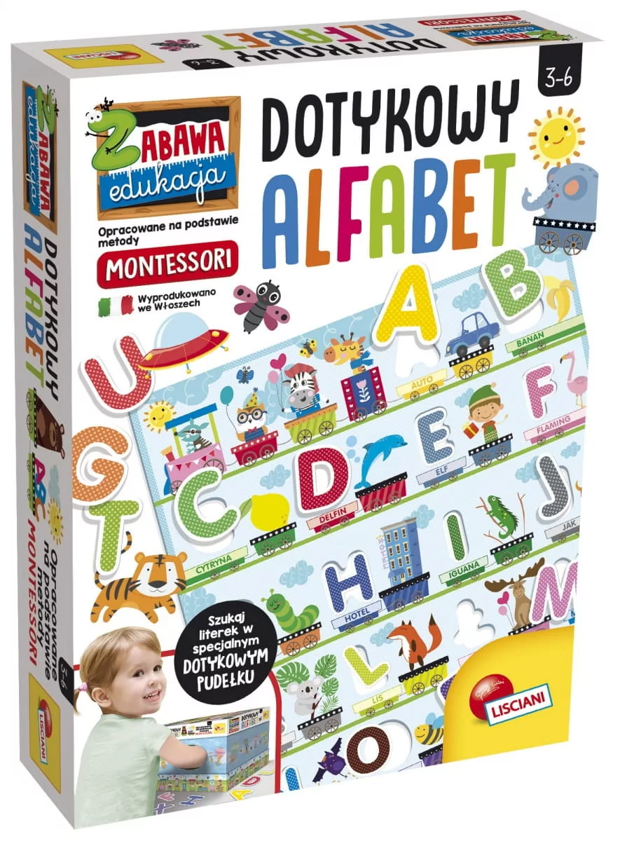 Lisciani Giochi Montessori Plus. Dotykowy alfabet