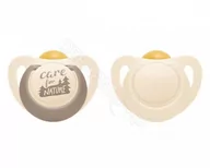 Smoczki uspokajające - NUK lateksowy smoczek uspokajający For Nature (6-18 miesięcy) x 2 szt - miniaturka - grafika 1
