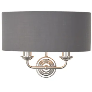 Lampa ścienna Highclere 94406 Endon podwójny antyk szary nikiel - Lampy ścienne - miniaturka - grafika 1