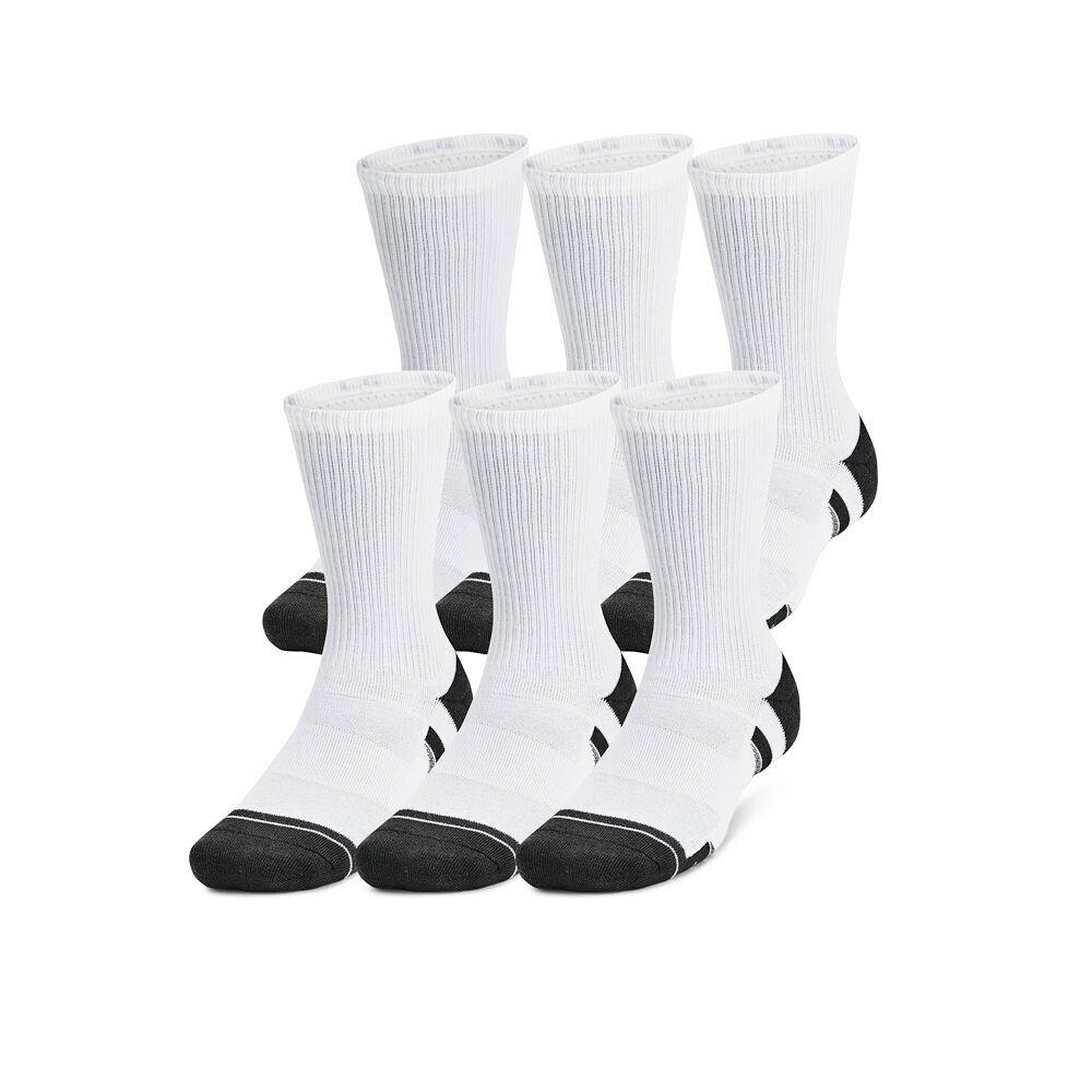 Skarpetki Under Armour Unisex Perf Tech 6pk Crew White/White/Jet Gray L