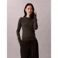 Swetry damskie - Calvin Klein Sweter Regular Fit z dodatkiem wełny - miniaturka - grafika 1