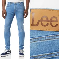 Spodnie męskie - Lee MALONE SKINNY Mid Wash Blue ELASTYCZNE SPODNIE JEANSOWE RURKI W33 L34 - miniaturka - grafika 1