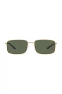Okulary przeciwsłoneczne - Armani Exchange okulary przeciwsłoneczne męskie kolor beżowy - miniaturka - grafika 1