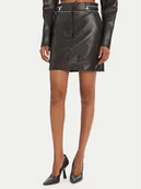 Spódnice - KARL LAGERFELD Spódnica z imitacji skóry A3W12014 Czarny Regular Fit - miniaturka - grafika 1