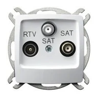 Gniazdka elektryczne - Ospel elektro Gniazdo RTV-SAT z dwoma wyjściami SAT - Karo GPA-S2S/M/00 - miniaturka - grafika 1