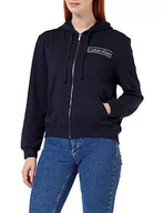 Bluzy damskie - Calvin Klein Damska bluza z kapturem L/S od piżamy top, Nocne niebo, S - miniaturka - grafika 1