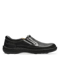 Półbuty męskie - Nature Easy [black leather] - rozmiar 42 - miniaturka - grafika 1