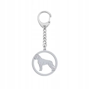 Brelok do kluczy Amstaff Srebro 925 Biżuteria Prezent Kobieta GRAWER - Breloki - miniaturka - grafika 1