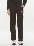 Spodnie sportowe damskie - Puma Spodnie dresowe T7 624212 Czarny Relaxed Fit - miniaturka - grafika 1