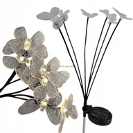 Lampy ogrodowe - LAMPA SOLARNA MOTYLKI 6 LED WBIJANA LAMPKI 65CM CZUJNIK MOTYL OZDOBNE - miniaturka - grafika 1