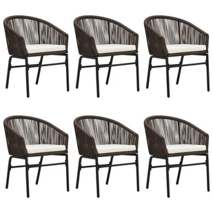 7-częściowy zestaw mebli ogrodowych, brązowy - Meble ogrodowe - miniaturka - grafika 4