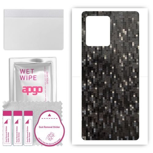 folia naklejka skórka strukturalna na TYŁ do Motorola Moto S30 Pro Pantone - Carbon Pixel Czarny - apgo SKINS