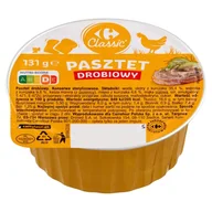 Pasztet i przetwory mięsne - Carrefour Classic Pasztet drobiowy 131 g - miniaturka - grafika 1