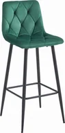 Taborety i hokery - Leobert Hoker NADO - ciemna zieleń aksamit / nogi czarne x 4 - miniaturka - grafika 1