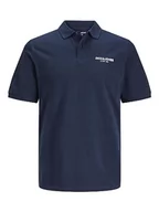 Koszulki męskie - JACK & JONES Męska koszulka polo klasyczna, granatowy blezer, XXL - miniaturka - grafika 1