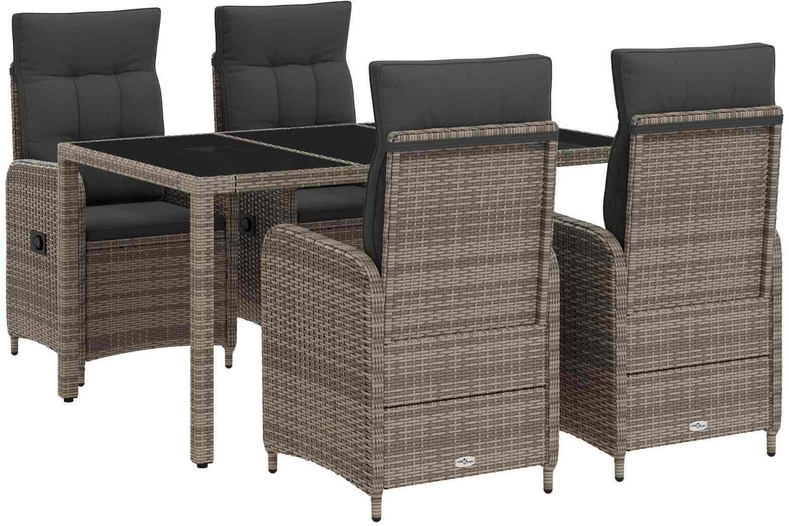 vidaXL Zestaw do jedzenia na zewnątrz z poduszką 5 pcs 3422322