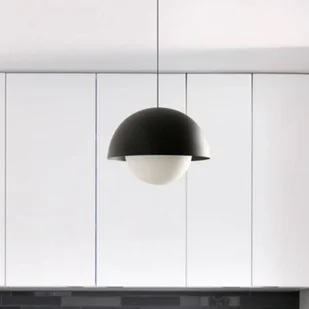 FARO BARCELONA Lampa wisząca LED Marisol, czarna, stal/szkło, Ø 30 cm - Lampy sufitowe - miniaturka - grafika 1
