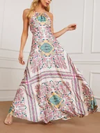 Sukienki - Milan Kiss Sukienka w kolorze biało-turkusowo-różowym - miniaturka - grafika 1