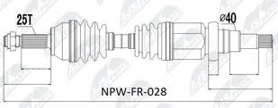 Wał napędowy NTY NPW-FR-028 - Układ napędowy - akcesoria - miniaturka - grafika 1