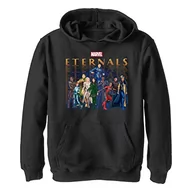 Bluzy dla chłopców - Marvel Eternals chłopięca bluza z kapturem, czarna, S, czarny, S - miniaturka - grafika 1