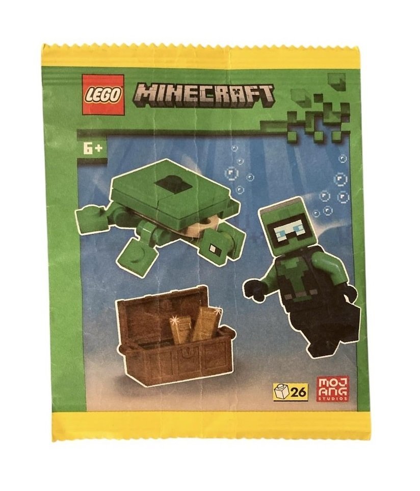 Zestaw LEGO Minecraft - Diver with Treasure Chest and Turtle #662505 polybag klocki foilpack