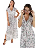 Sukienki - SUKIENKA DAMSKA LETNIA MAXI PLUS SIZE EXTRA OKAZJA - miniaturka - grafika 1
