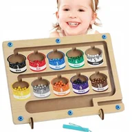 Sortery dla dzieci - TABLICA MAGNETYCZNA LABIRYNT KULKI LICZBY SORTER MONTESSORI DO DZIECI - miniaturka - grafika 1