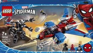 LEGO Super Heroes Pajęczy odrzutowiec kontra mech Venoma 76150 - Klocki - miniaturka - grafika 1