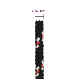 Linka żeglarska, czarna, 5 mm, 100 m, polipropylen - Żeglarstwo - miniaturka - grafika 7