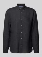 Koszule męskie - Koszula casualowa o kroju regular fit z lnu model ‘PIGMENT’ - miniaturka - grafika 1