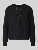 Swetry damskie - Kurtka z dzianiny z prążkowanymi wykończeniami model ‘BRIANNA’ - miniaturka - grafika 1