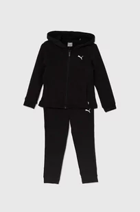Puma dres dziecięcy Hooded Sweat Suit TR cl G kolor czarny - Dresy i komplety dla dziewczynek - miniaturka - grafika 1