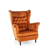 Fotele - ★KUPON 10% NA STRONIE★ Fotel HARRY VELVET Signal Cynamonowy - miniaturka - grafika 1
