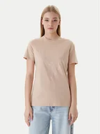 Koszulki i topy damskie - Guess T-Shirt V2YI07 K8HM0 Beżowy Regular Fit - miniaturka - grafika 1