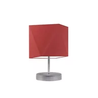 Lampy stojące - Lampka nocna LYSNE Pasadena, 60 W, E27, czerwona/srebrna, 30x23 cm - miniaturka - grafika 1