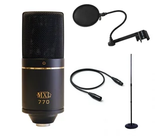MXL 770 Mogami + Statyw + Pop filtr + kabel 3m ♦ 30 DNI NA ZWROT ♦ GWARANCJA DOOR-TO-DOOR ♦ SZYBKA WYSYŁKA - Mikrofony estradowe - miniaturka - grafika 1