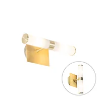 Lampy ścienne - QAZQA Nowoczesny kinkiet złoty IP44 2-punktowy - Wanna - miniaturka - grafika 1