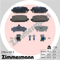 Klocki hamulcowe - Klocki hamulcowe - komplet ZIMMERMANN 22844.165.2 - miniaturka - grafika 1