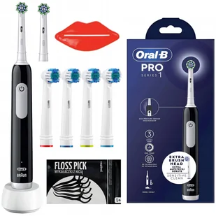 Szczoteczka Oral-B Pro 1 Series Black +  4x końcówki zamienne - Końcówki do szczoteczek elektrycznych - miniaturka - grafika 1