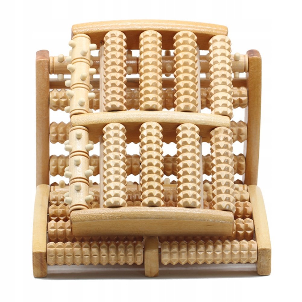 Drewniany masażer do stóp rolka do masażu akupunkt