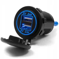 Ładowarki samochodowe - GNIAZDO 2 X USB - 4.8A - DO MOTOCYKLA DO ZABUDOWY - miniaturka - grafika 1