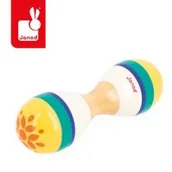 Instrumenty muzyczne dla dzieci - Marakas z podwójną głowką Gioia 12 m+ Janod - miniaturka - grafika 1