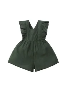 ŚLICZNY KOMBINEZON NIEMOWLĘCY OGRODNICZKI WIZYTOWE GREEN DZIEWCZĘCE 98/104 - Kombinezony dla dzieci - miniaturka - grafika 1