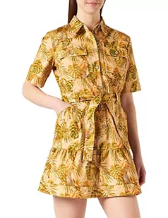 Desigual Damska sukienka Vest_Safari Casual, żółty, S - Sukienki - miniaturka - grafika 1